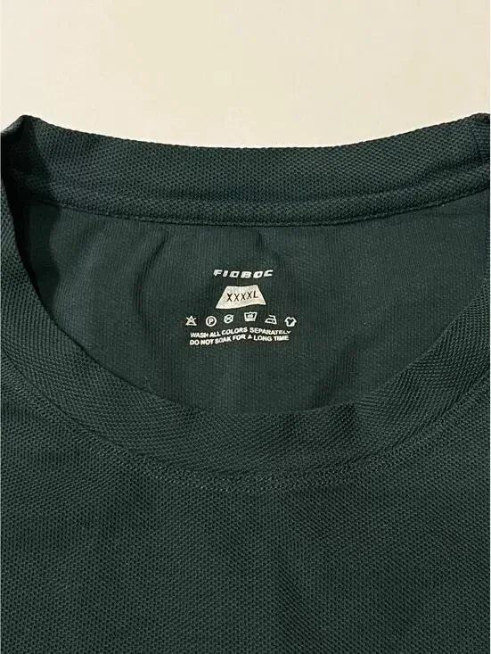 FIOBOC Pocket T Shirt Mens 3XL Dark Green Crew Neck Everyday Basic Tee Cotton - Picture 3 of 6